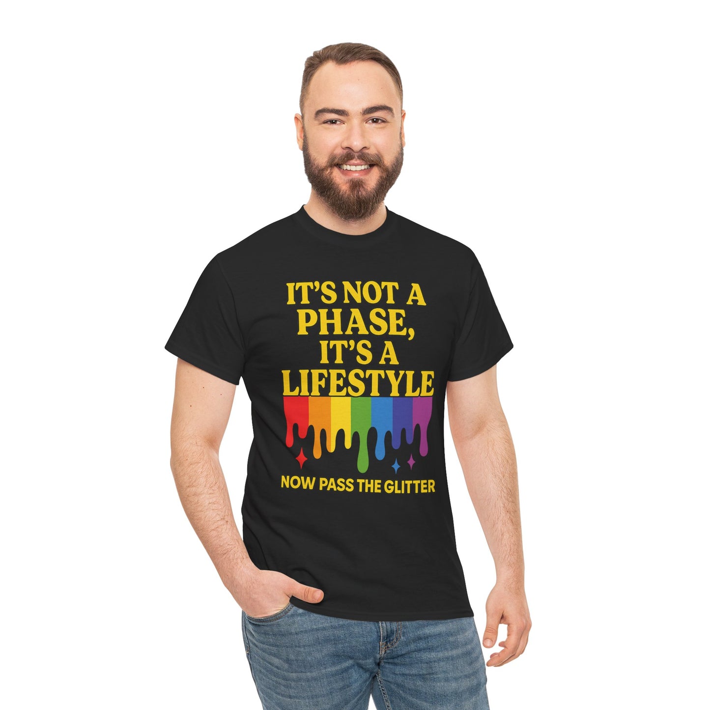 It’s Not a Phase – Rainbow Pride Drip Tee