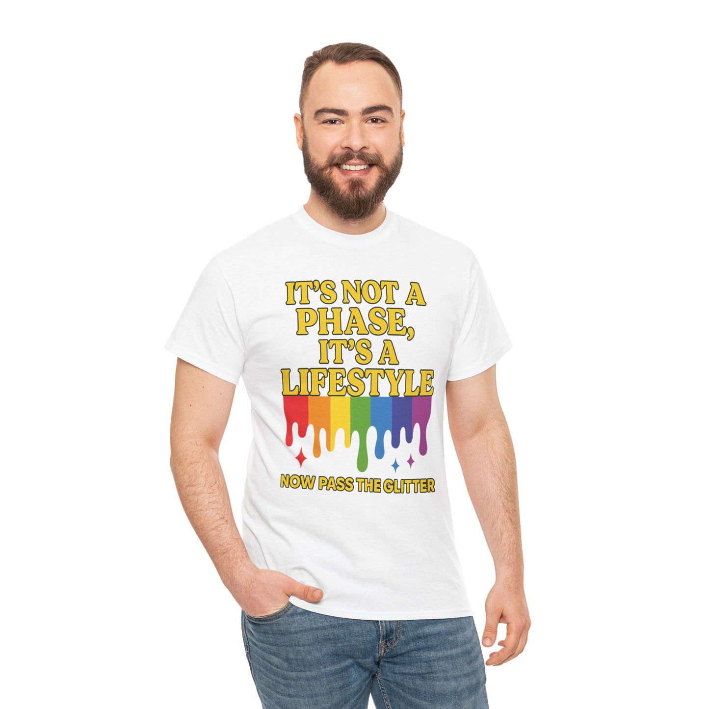 It’s Not a Phase – Rainbow Pride Drip Tee
