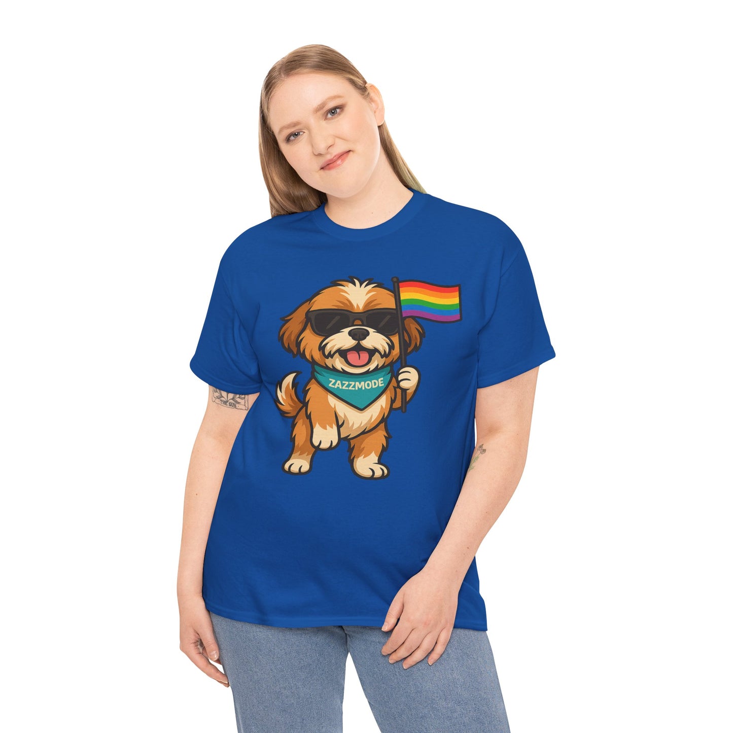 Pride Pup Power Tee – ZazzMode’s Official Rainbow Mascot