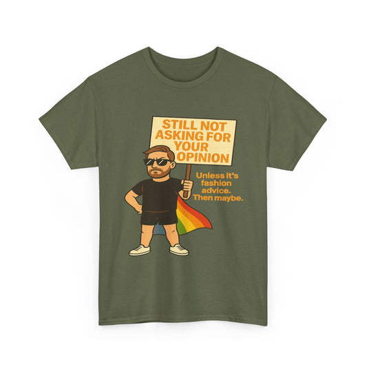 Still Not Asking for Your Opinion (Bearded Edition) – Fashion-Forward Rainbow Cape Tee