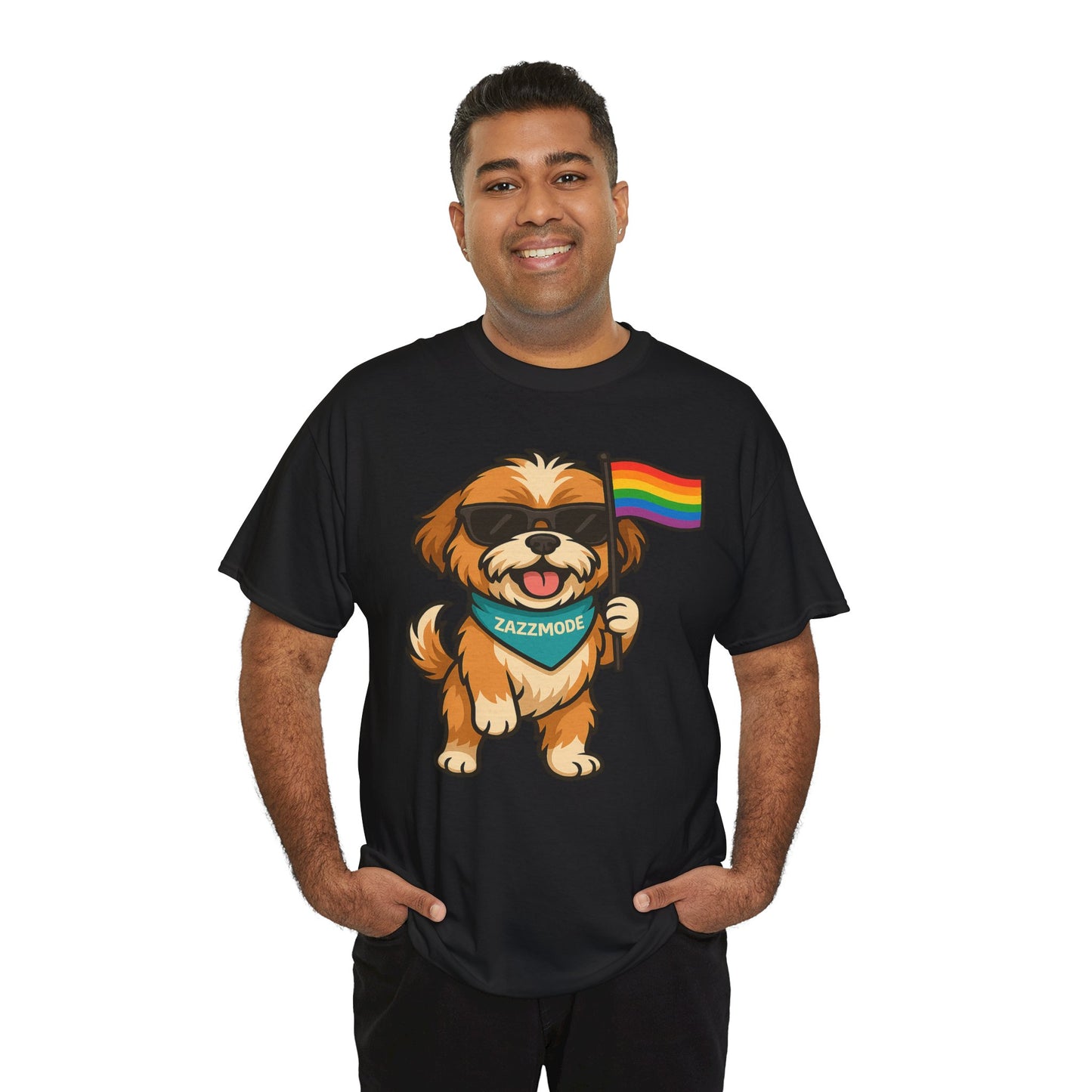 Pride Pup Power Tee – ZazzMode’s Official Rainbow Mascot