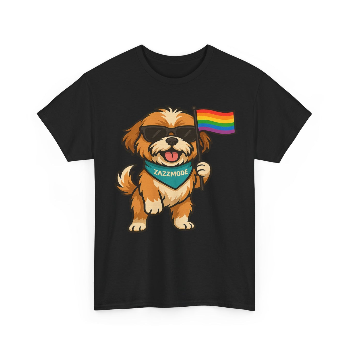 Pride Pup Power Tee – ZazzMode’s Official Rainbow Mascot