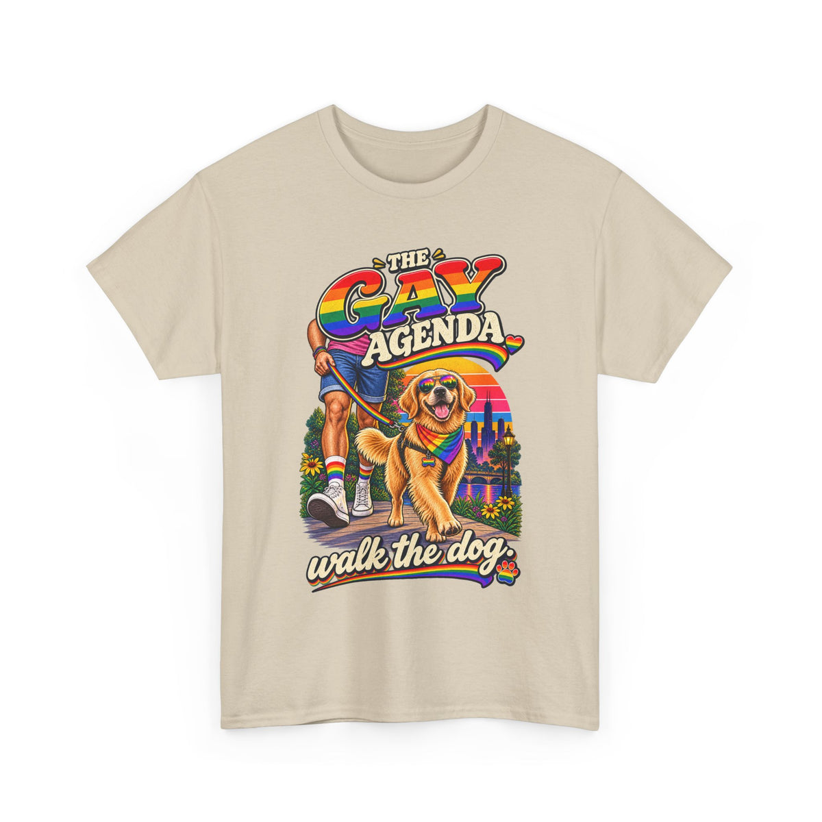 The Gay Agenda T-Shirt – Golden Retriever Pride Dog Lover Graphic Tee