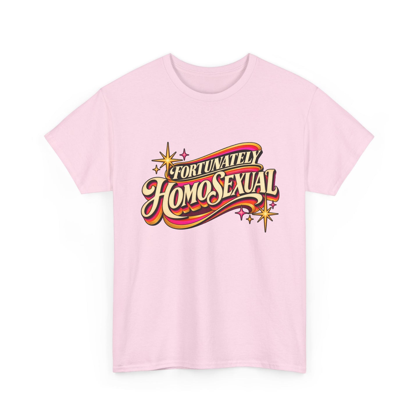 Fortunately Homosexual Retro 70s Graphic T-Shirt
