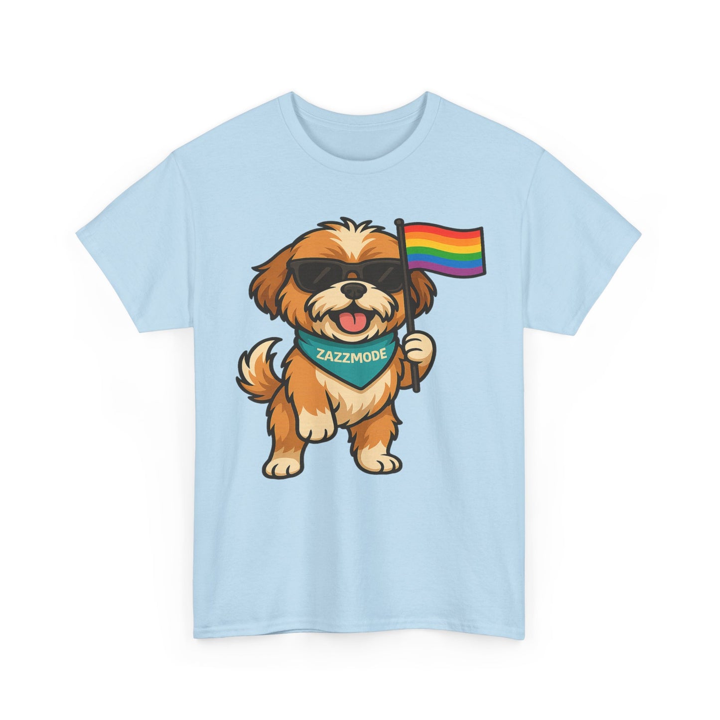 Pride Pup Power Tee – ZazzMode’s Official Rainbow Mascot