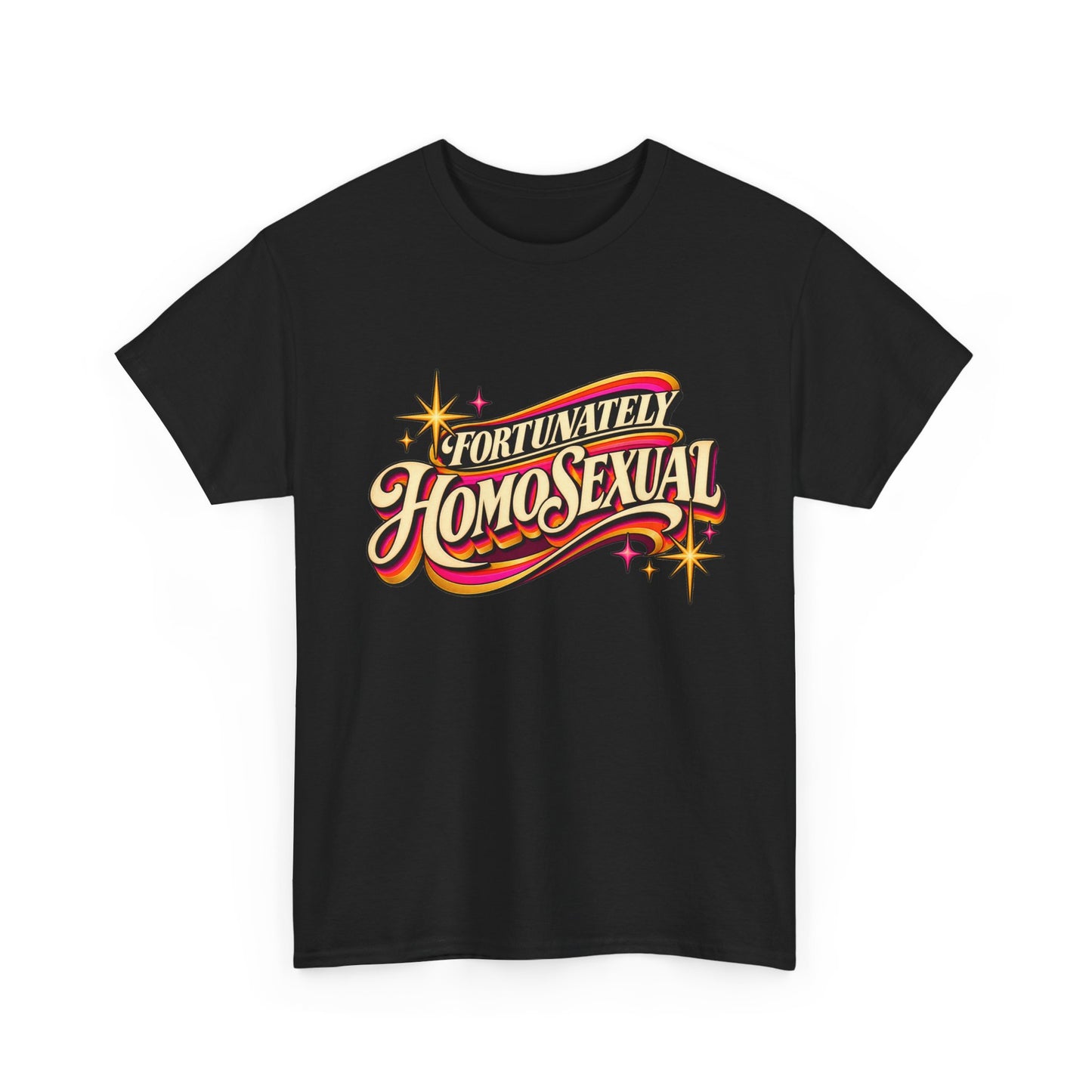 Fortunately Homosexual Retro 70s Graphic T-Shirt