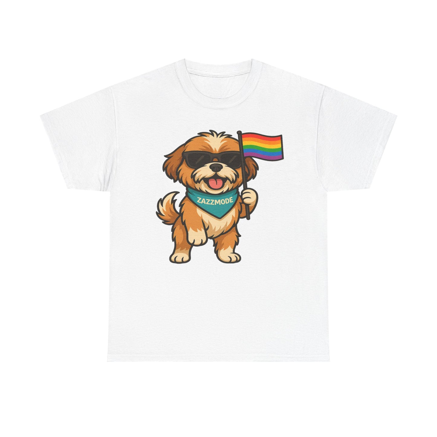 Pride Pup Power Tee – ZazzMode’s Official Rainbow Mascot