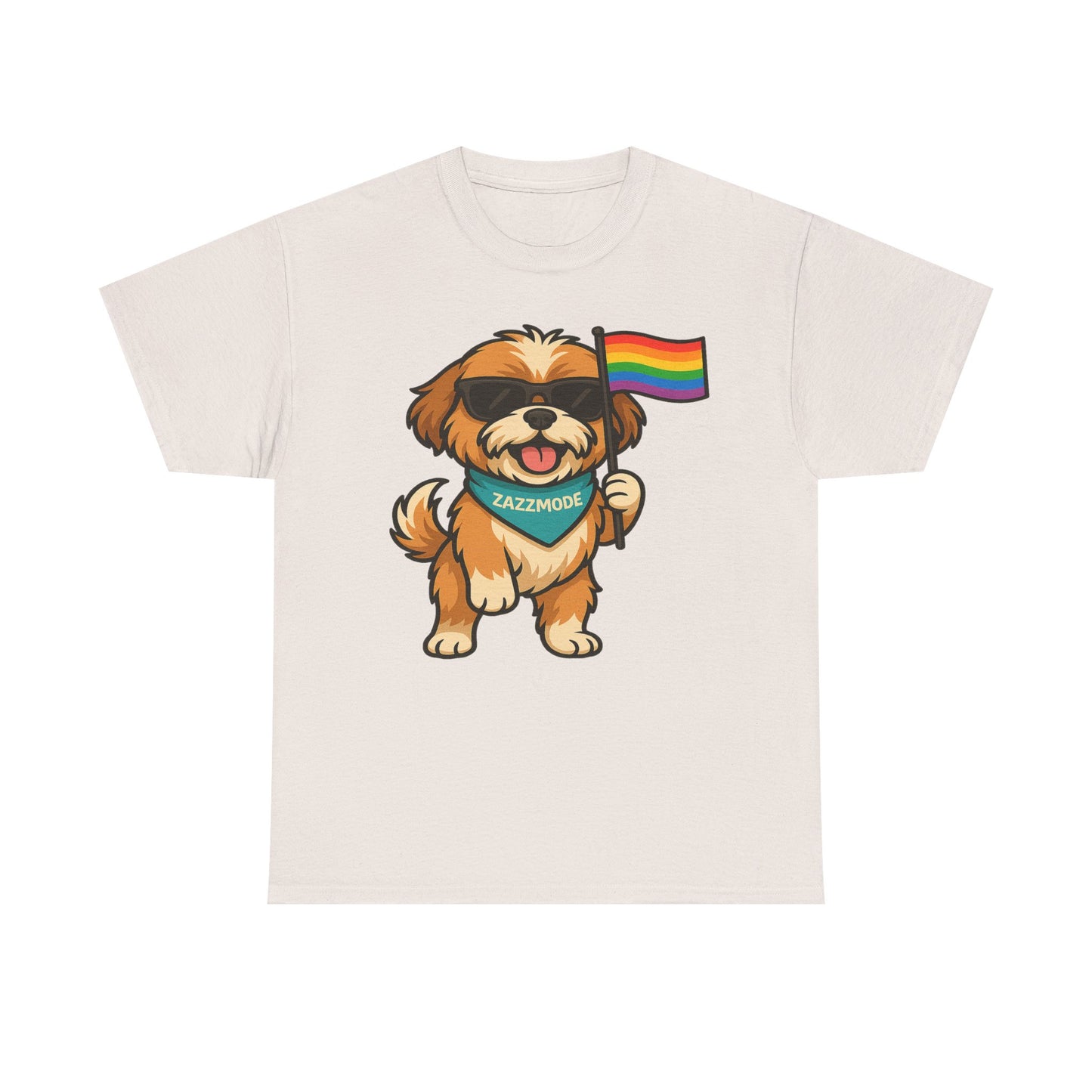 Pride Pup Power Tee – ZazzMode’s Official Rainbow Mascot
