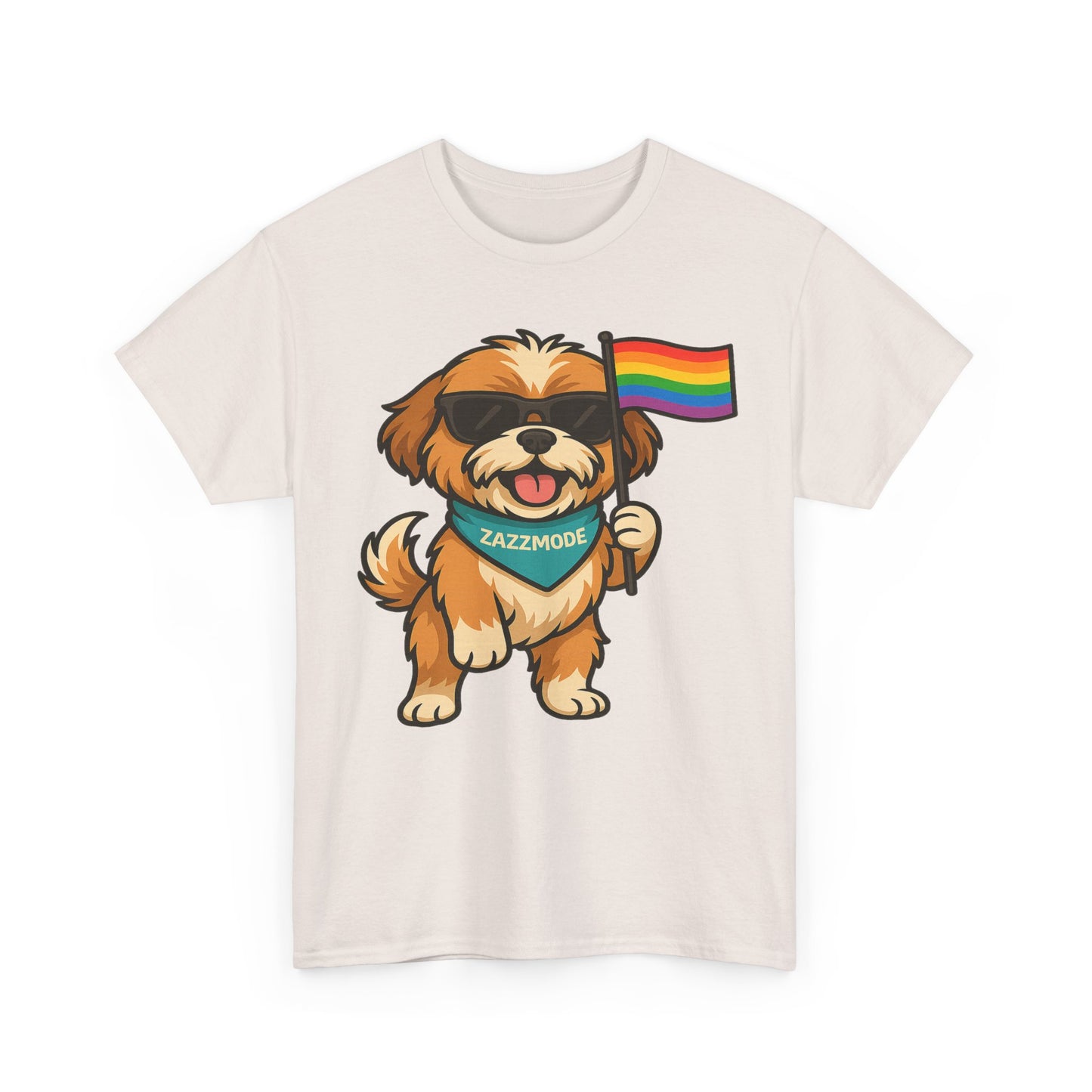 Pride Pup Power Tee – ZazzMode’s Official Rainbow Mascot