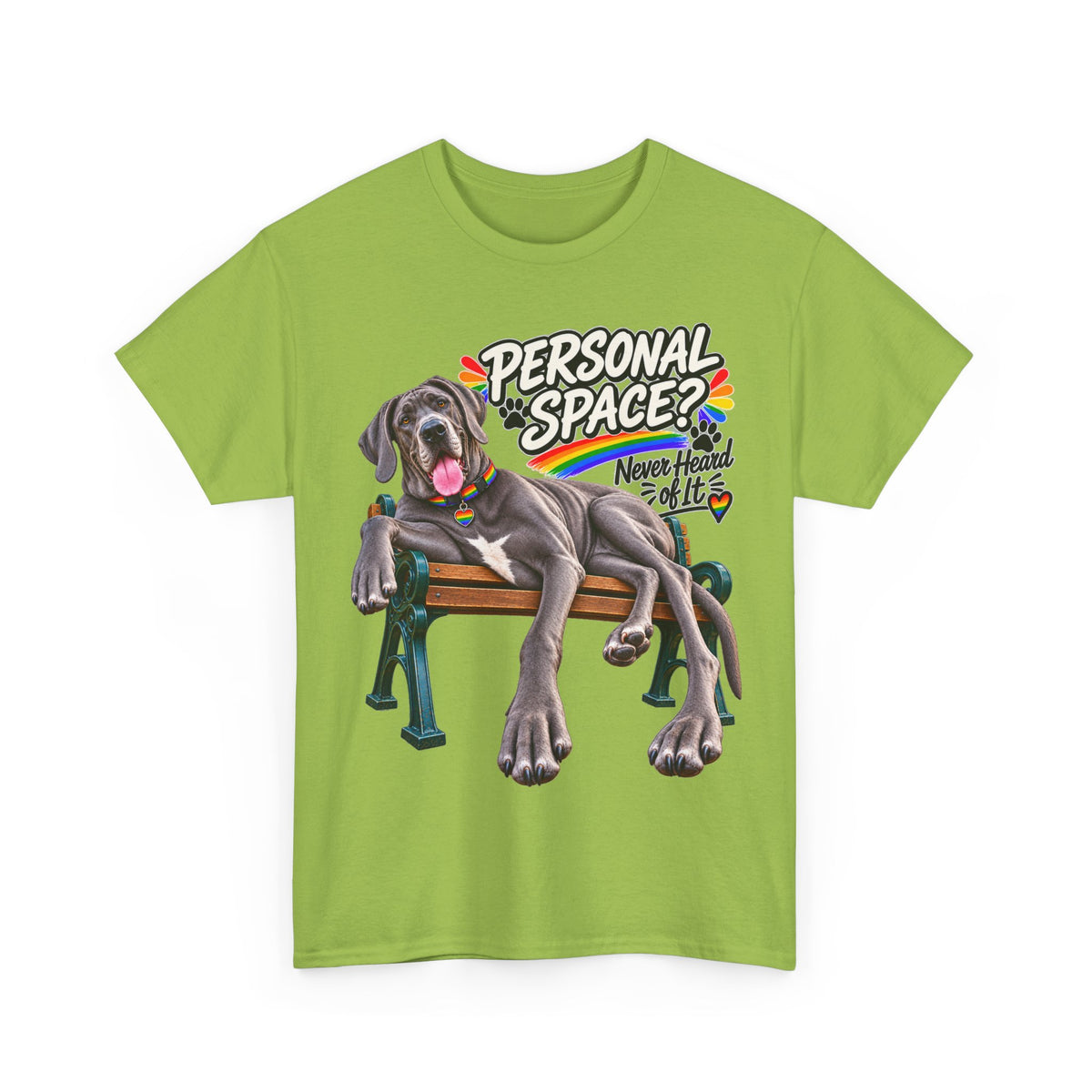 Personal Space? Never Heard of It Great Dane T-Shirt – Funny Pride Dog Graphic Tee