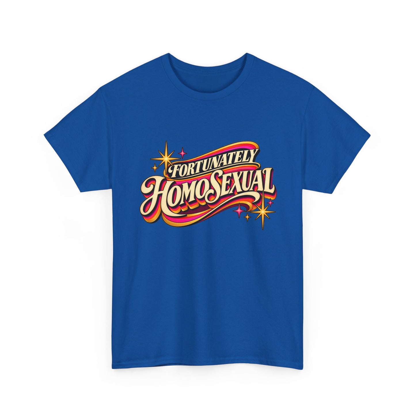 Fortunately Homosexual Retro 70s Graphic T-Shirt