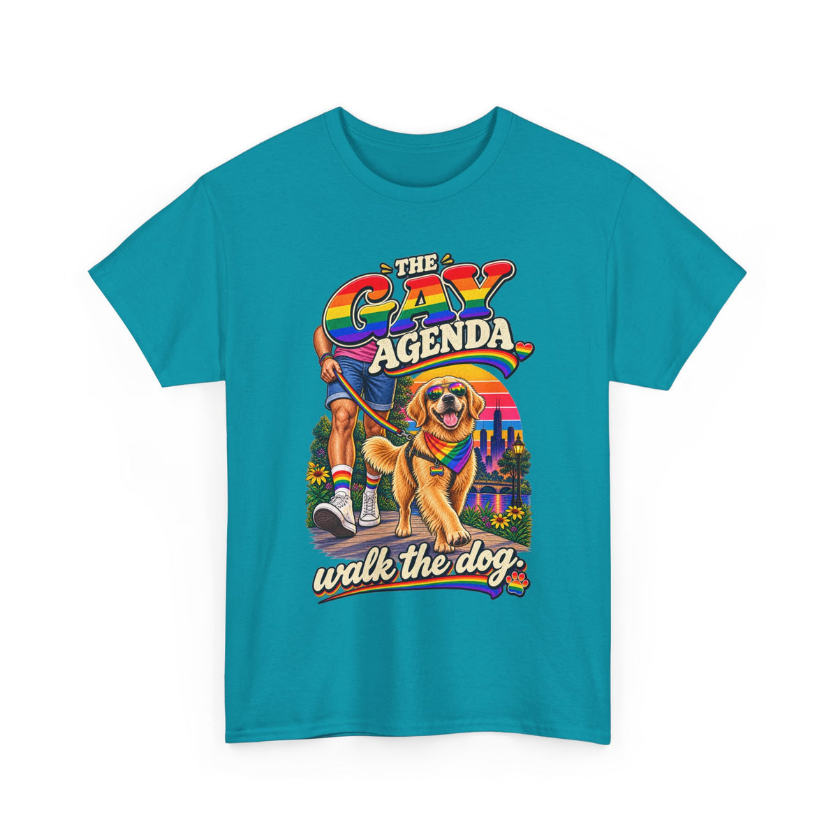 The Gay Agenda T-Shirt – Golden Retriever Pride Dog Lover Graphic Tee