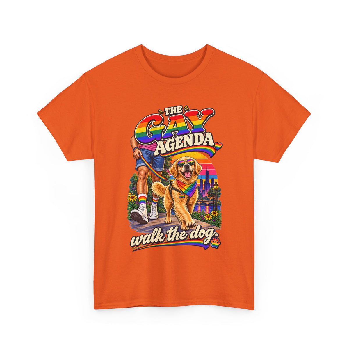 The Gay Agenda T-Shirt – Golden Retriever Pride Dog Lover Graphic Tee