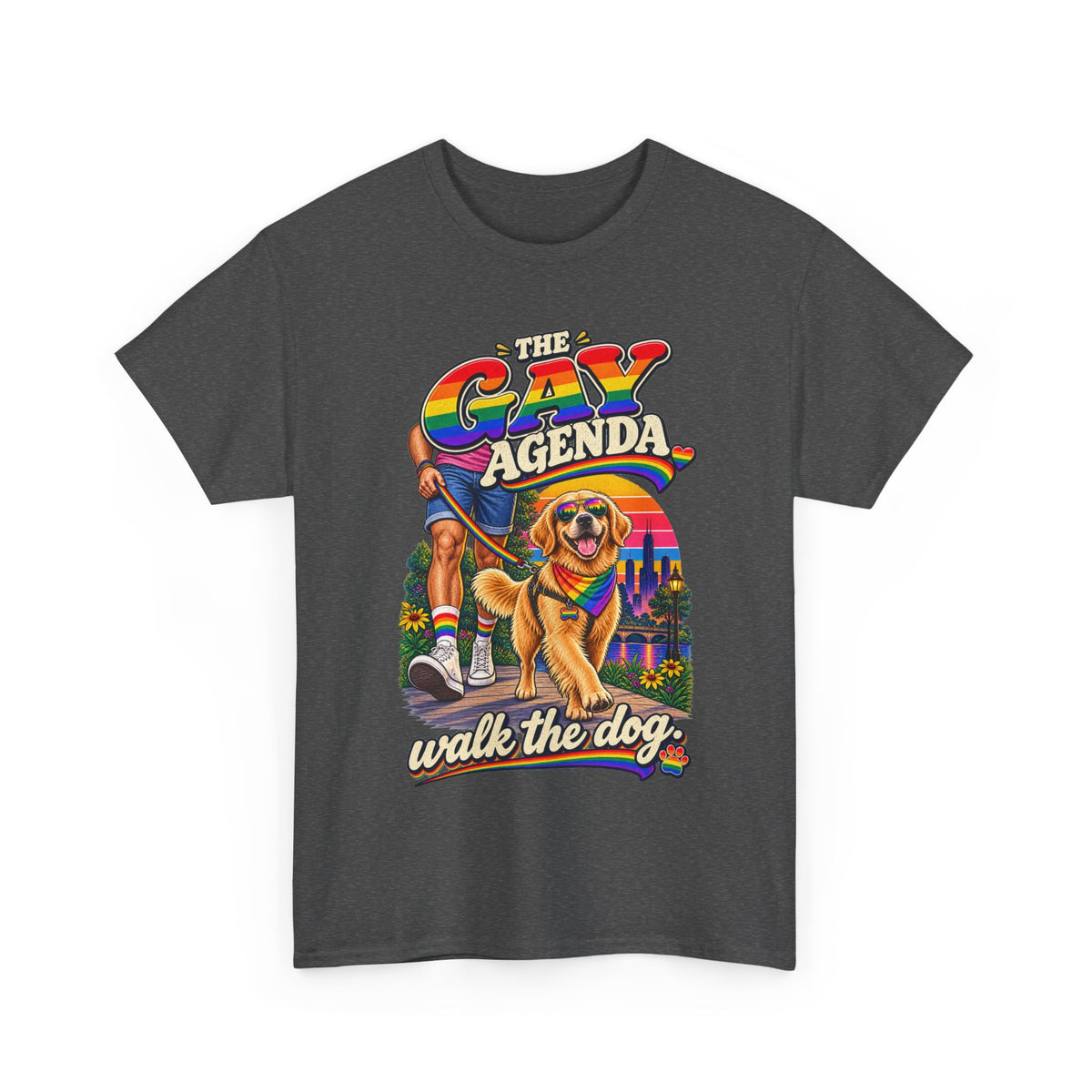 The Gay Agenda T-Shirt – Golden Retriever Pride Dog Lover Graphic Tee