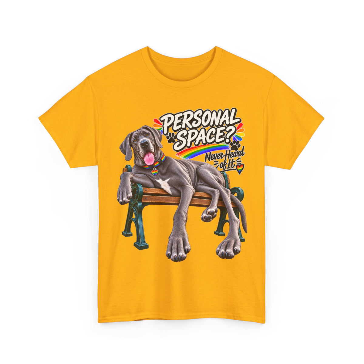 Personal Space? Never Heard of It Great Dane T-Shirt – Funny Pride Dog Graphic Tee