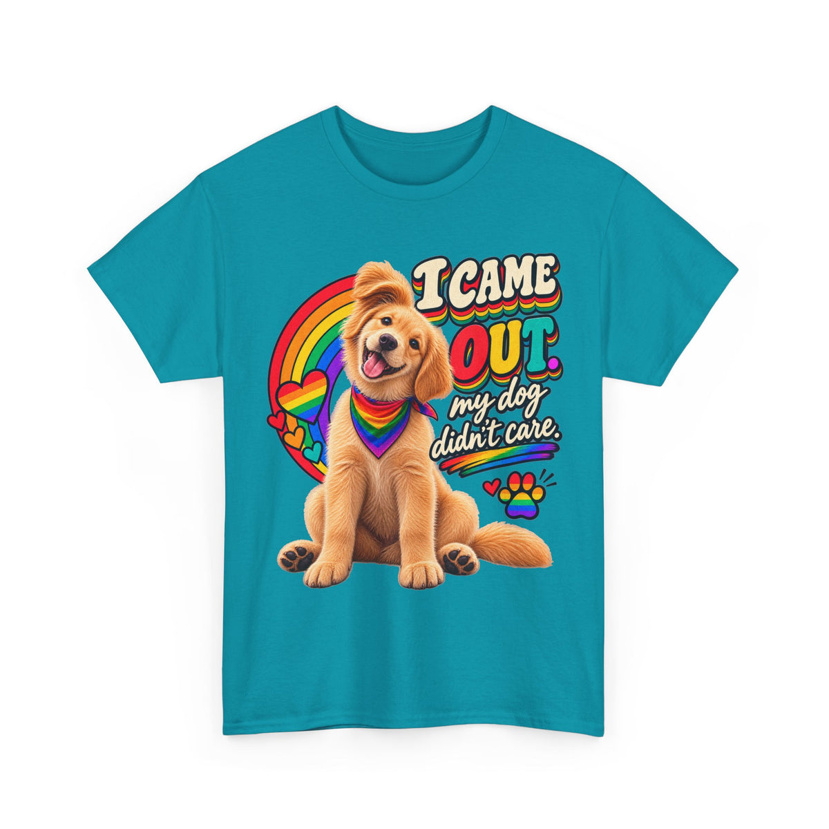 I Came Out, My Dog Didn’t Care T-Shirt – LGBTQ+ Coming Out Pride Dog Lover Graphic Tee