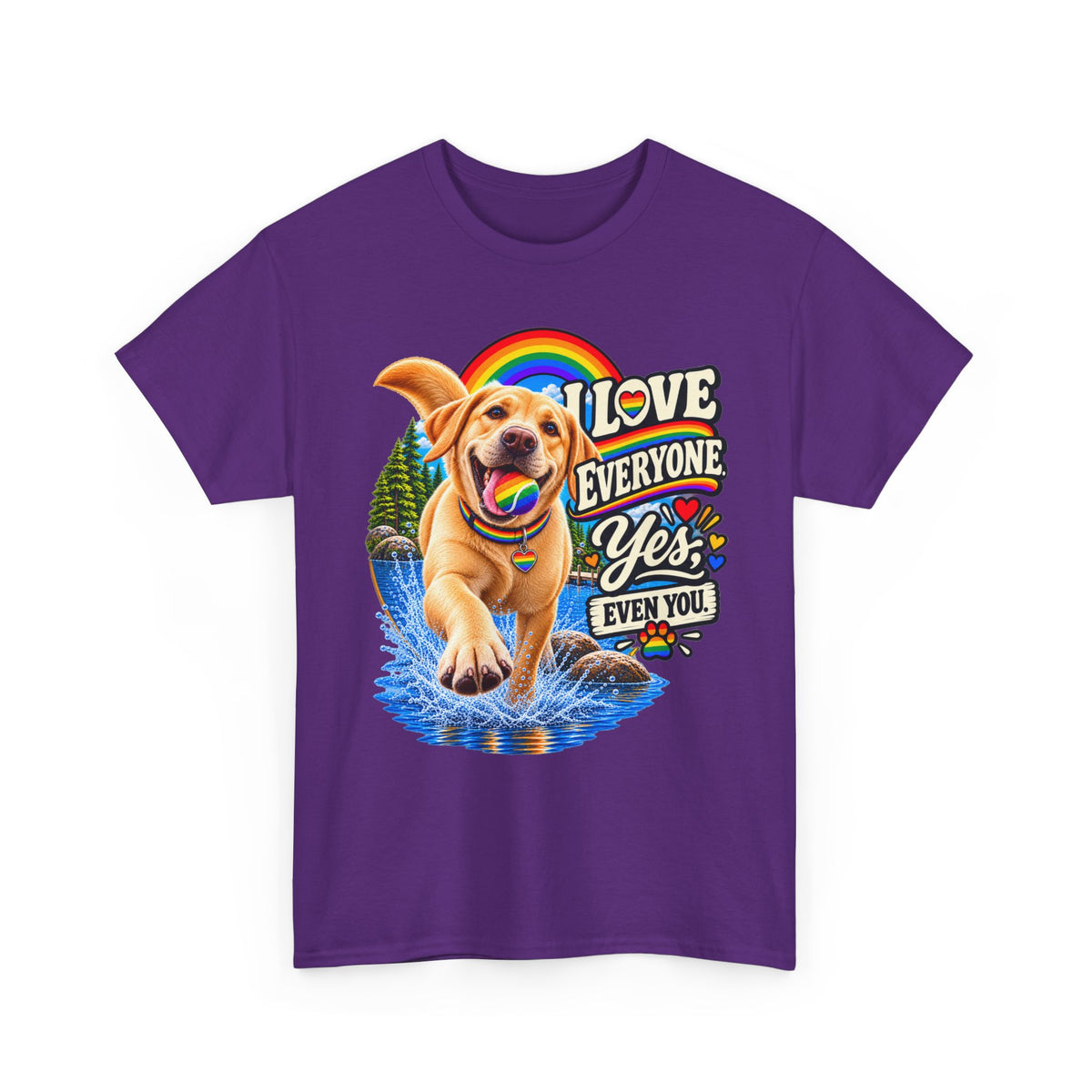 I Love Everyone Labrador T-Shirt – Yes Even You LGBTQ+ Pride Dog Lover Graphic Tee