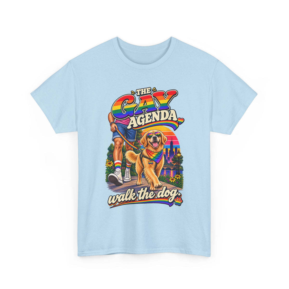The Gay Agenda T-Shirt – Golden Retriever Pride Dog Lover Graphic Tee