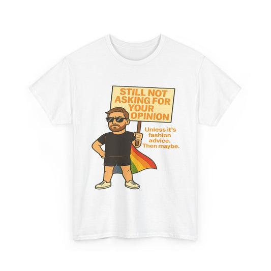 Still Not Asking for Your Opinion (Bearded Edition) – Fashion-Forward Rainbow Cape Tee