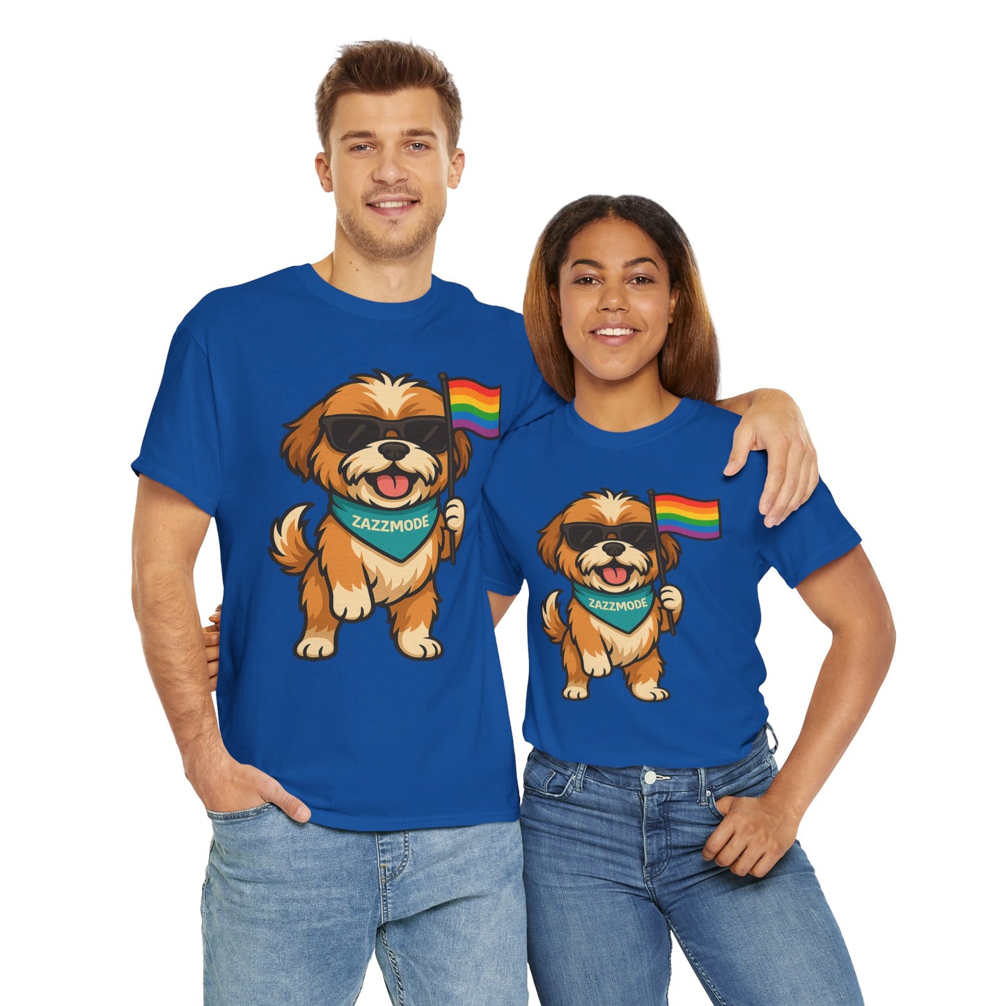 Pride Pup Power Tee – ZazzMode’s Official Rainbow Mascot