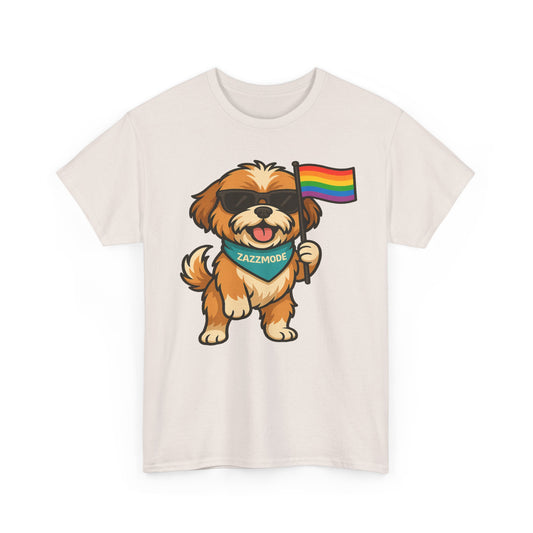 Pride Pup Power Tee – ZazzMode’s Official Rainbow Mascot