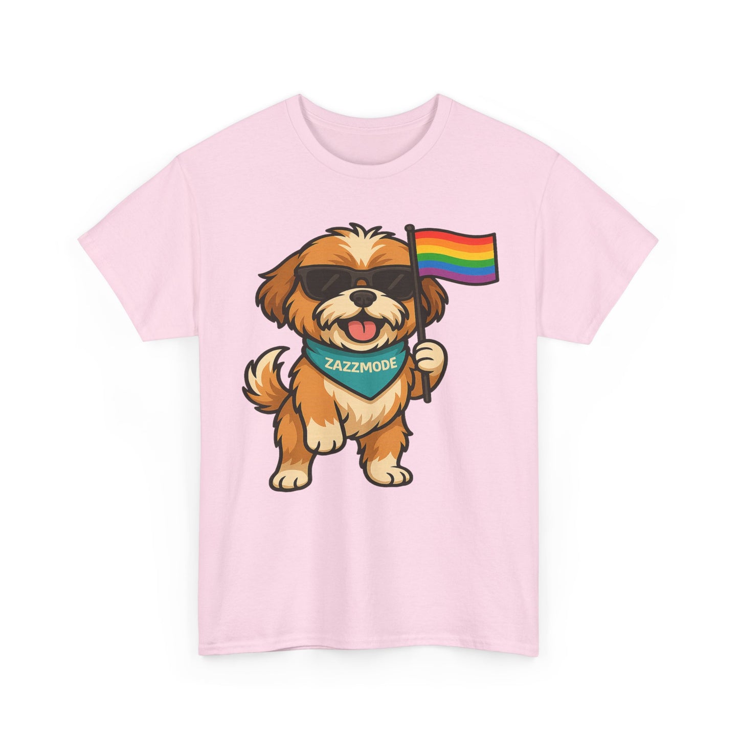 Pride Pup Power Tee – ZazzMode’s Official Rainbow Mascot