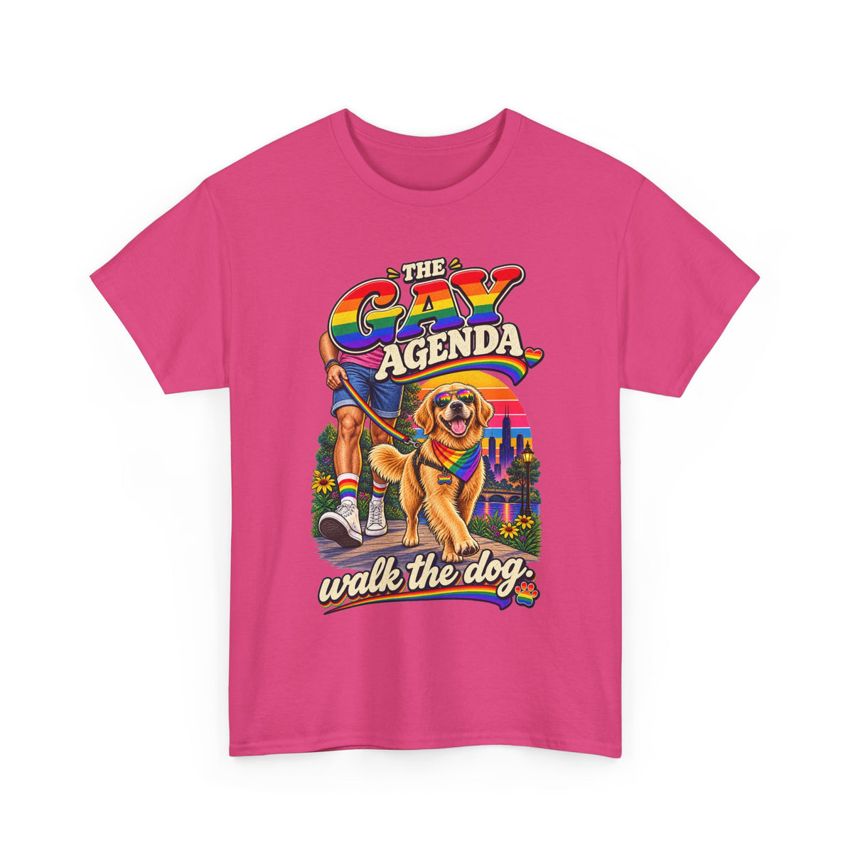 The Gay Agenda T-Shirt – Golden Retriever Pride Dog Lover Graphic Tee