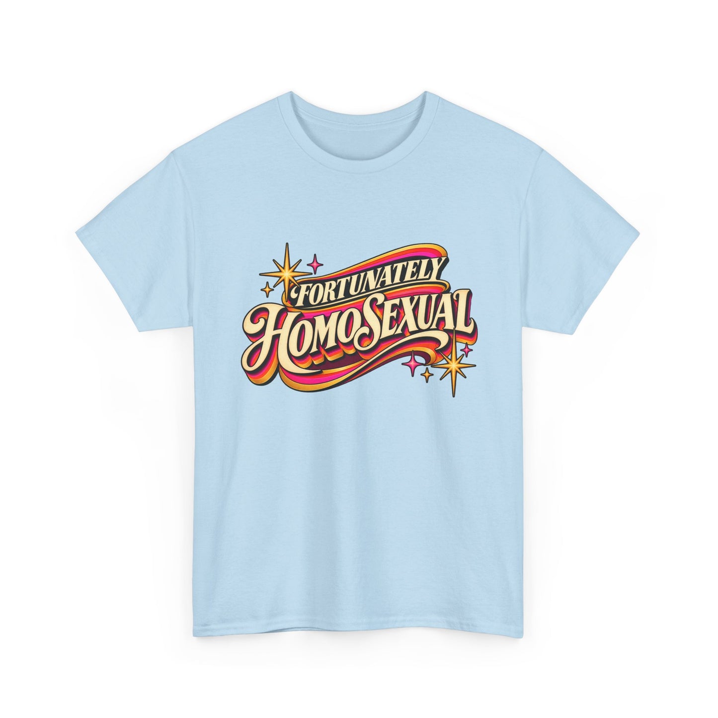 Fortunately Homosexual Retro 70s Graphic T-Shirt