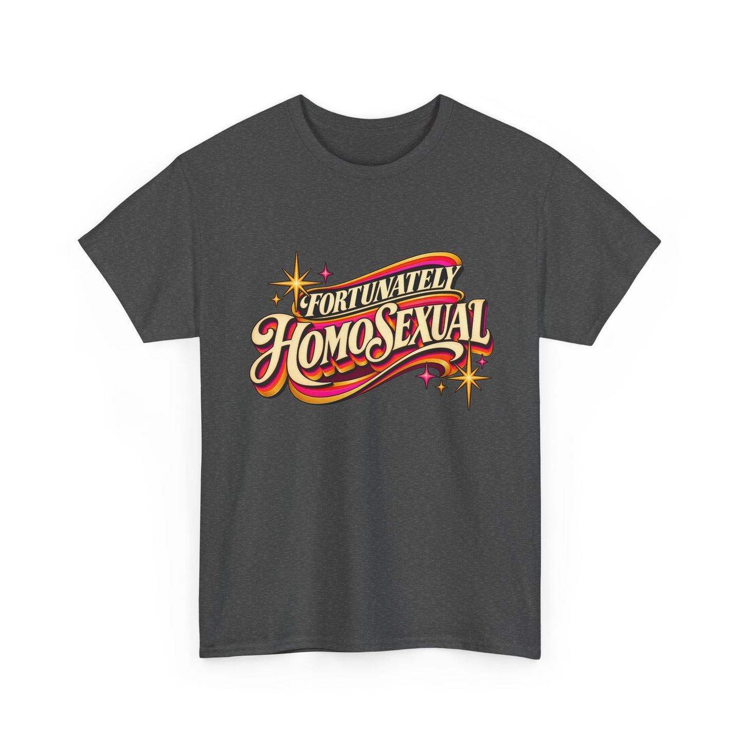 Fortunately Homosexual Retro 70s Graphic T-Shirt