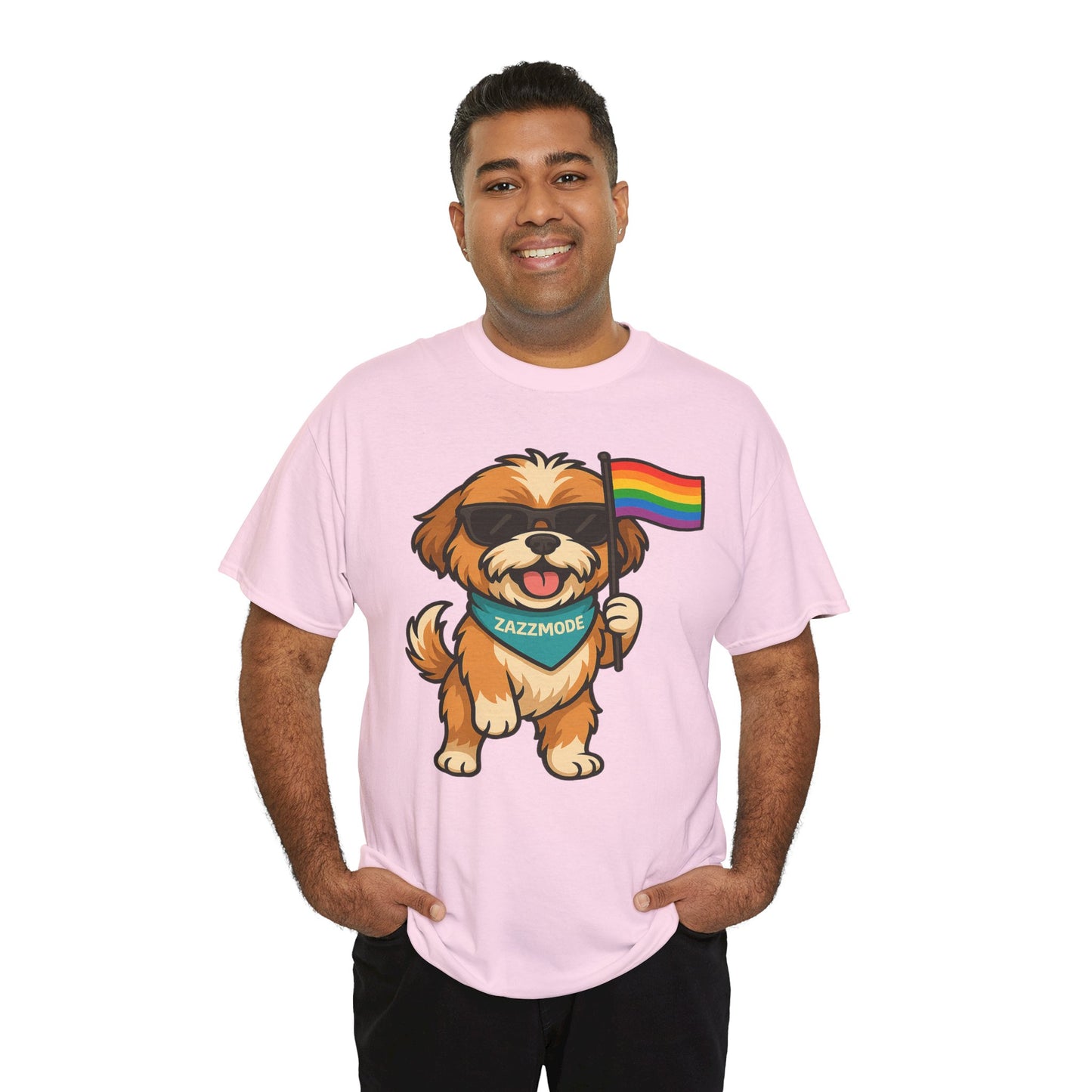 Pride Pup Power Tee – ZazzMode’s Official Rainbow Mascot