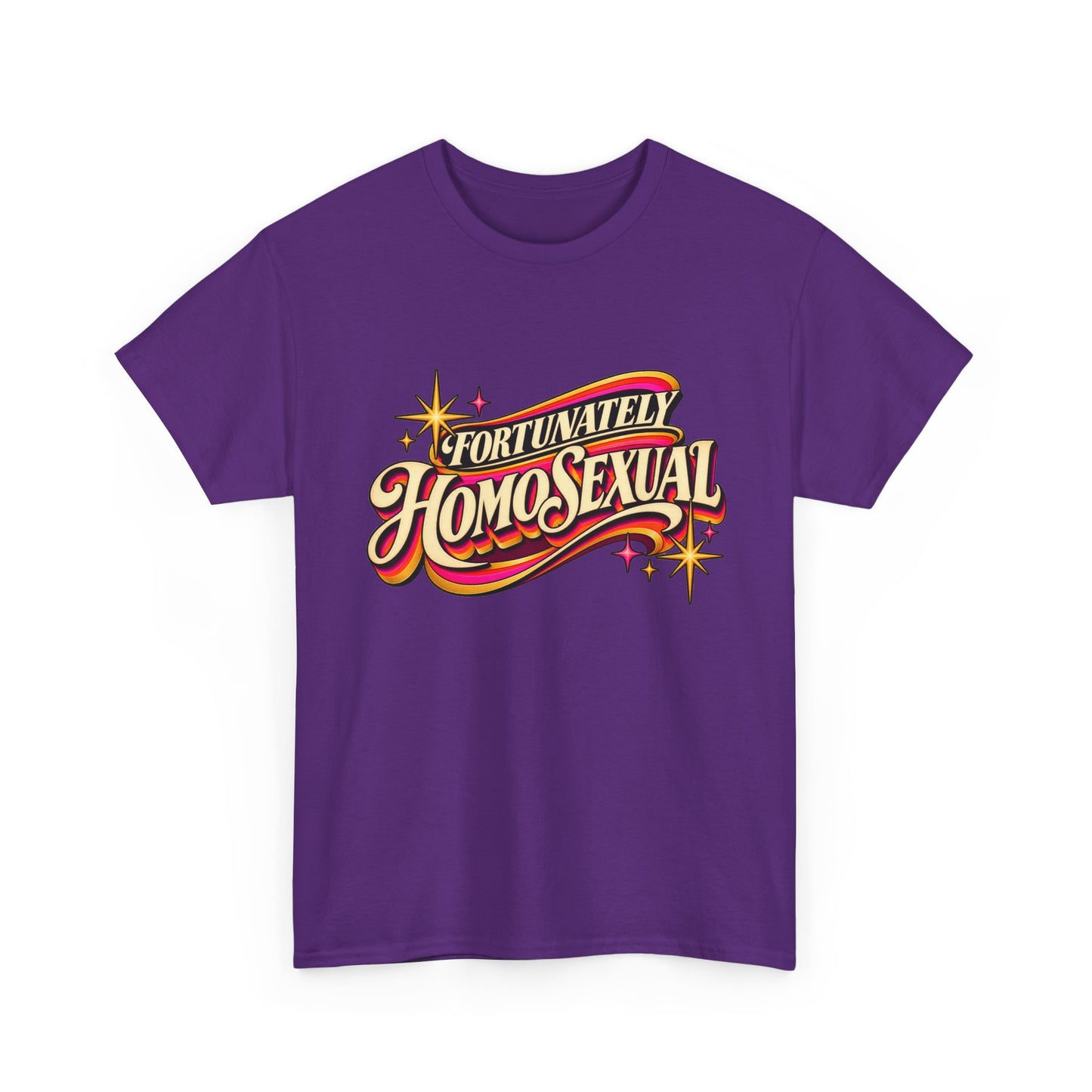 Fortunately Homosexual Retro 70s Graphic T-Shirt