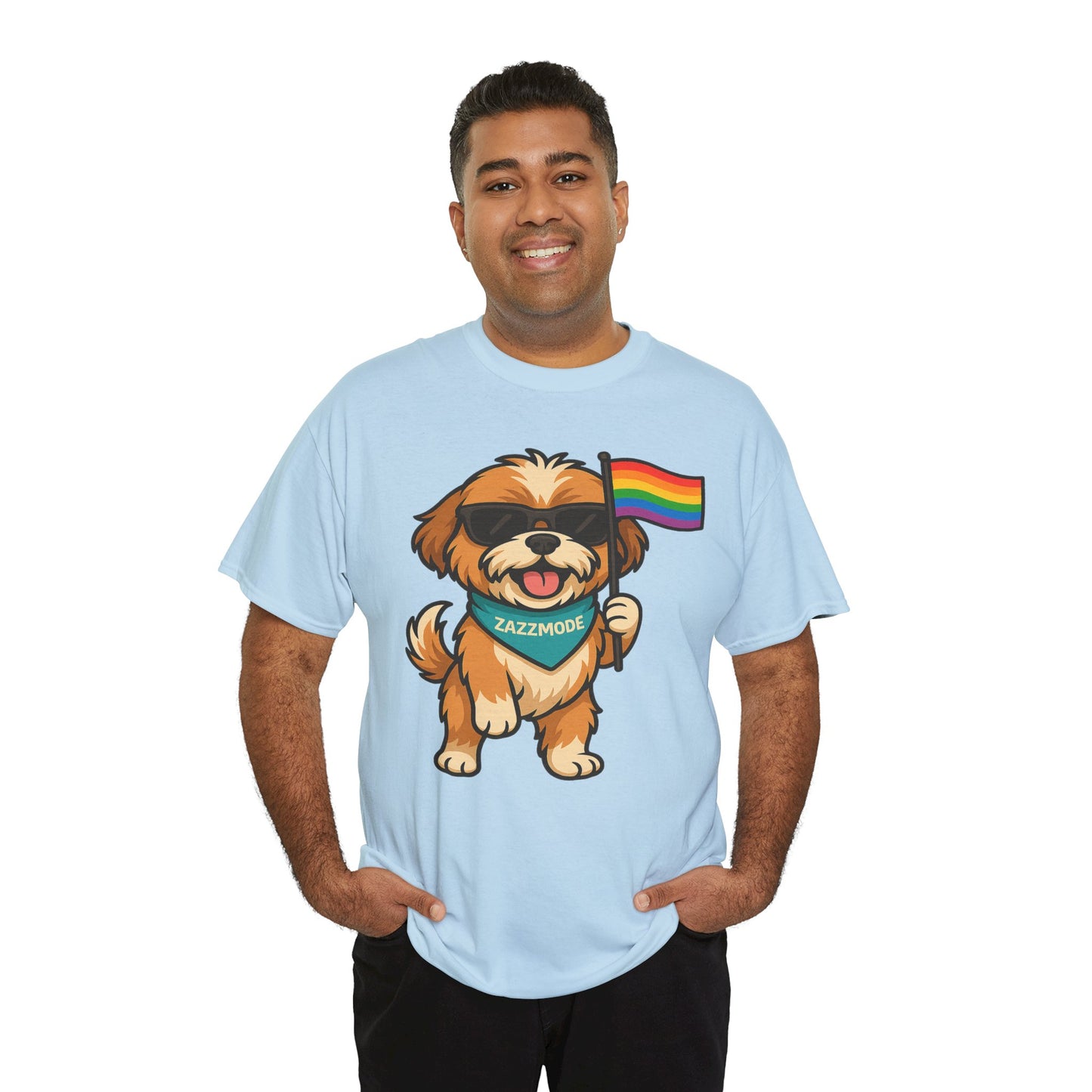 Pride Pup Power Tee – ZazzMode’s Official Rainbow Mascot