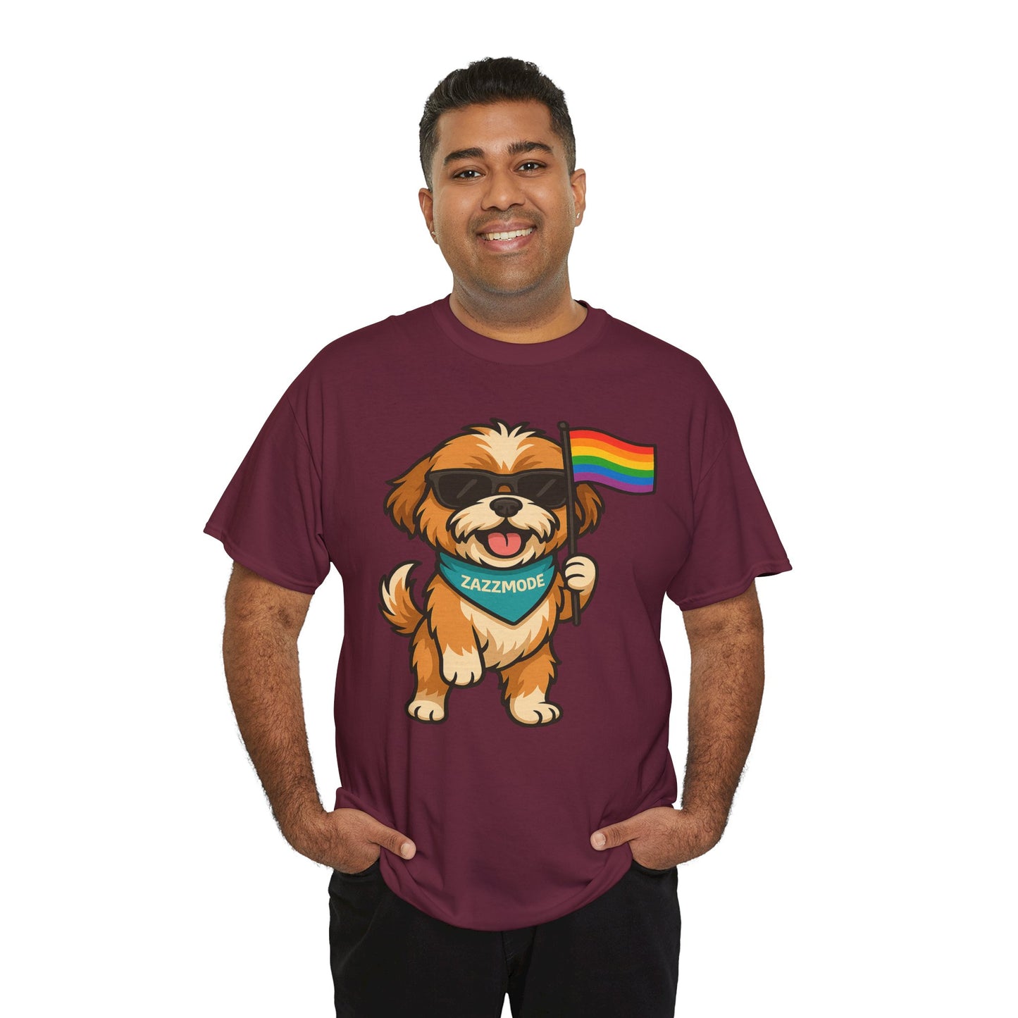 Pride Pup Power Tee – ZazzMode’s Official Rainbow Mascot