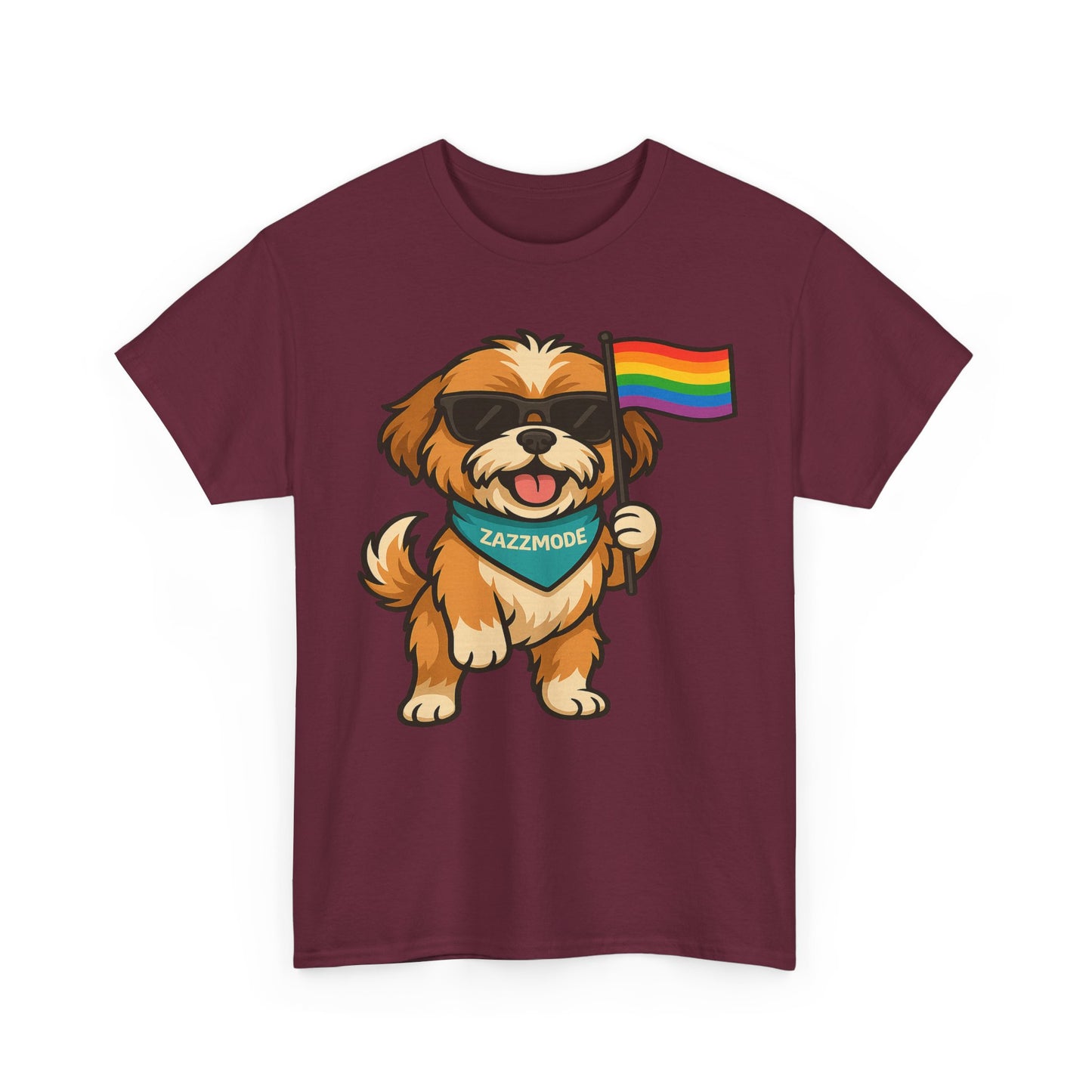 Pride Pup Power Tee – ZazzMode’s Official Rainbow Mascot